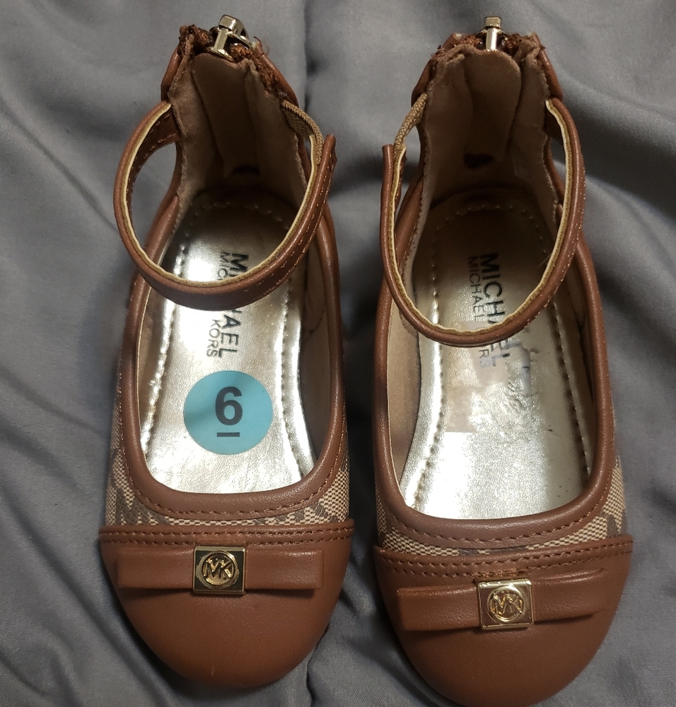 Michael Kors Tan and Brown Kids Dress Shoes